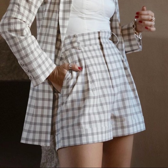 Macy's Pants - Danielle Bernstein for Macy’s plaid shorts